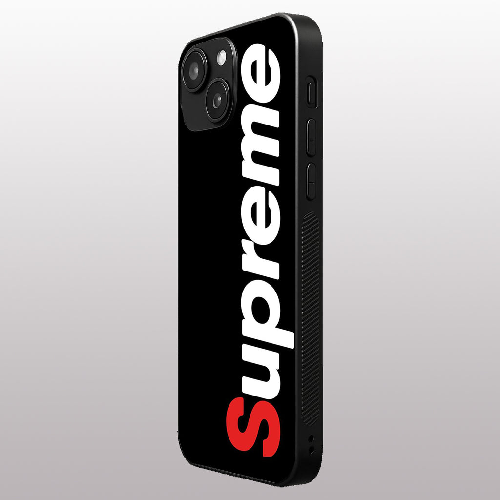 Supreme pattern phone case for iphone 14 |Glass case