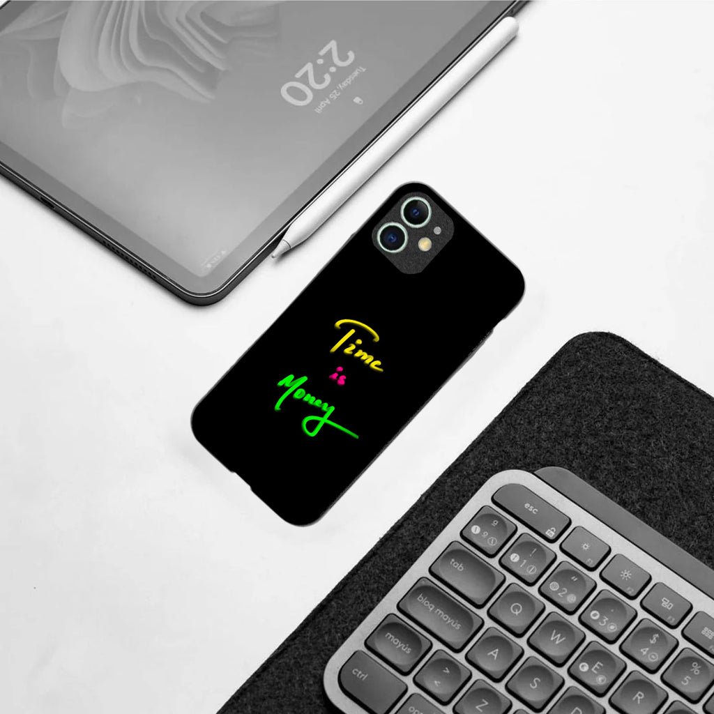 Time is Money pattern phone case for iphone 12|Glass case