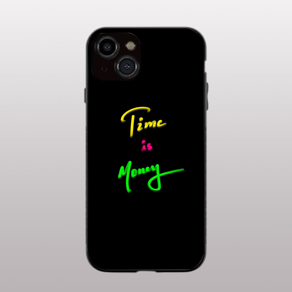 Time is Money pattern phone case for iphone 15 plus | Glass case