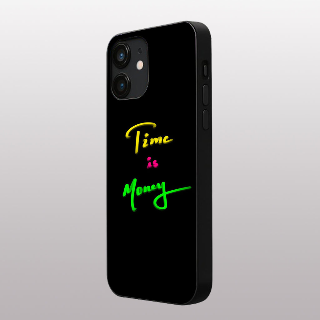 Time is Money pattern phone case for iphone 12|Glass case