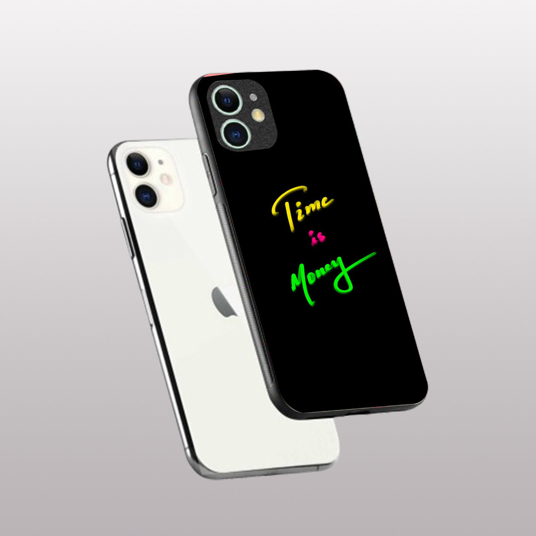 Time is Money pattern phone case for iphone 11 | Glass case