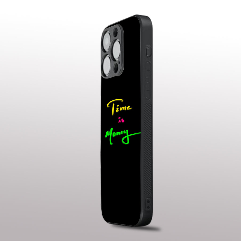 Time is Money pattern phone case for iphone 13 pro |Glass case