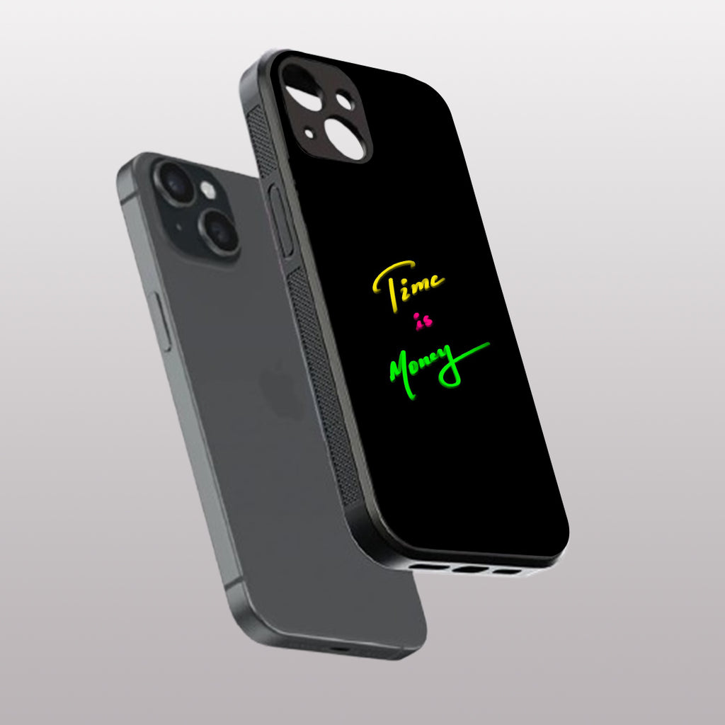 Time is Money pattern phone case for iphone 13 mini | Glass case