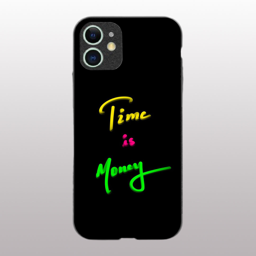 Time is Money pattern phone case for iphone 11 | Glass case