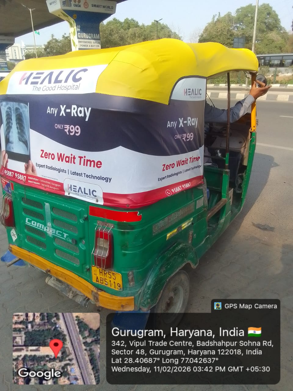 Auto Rickshaw Hood Cover Printing & Stitching Service (27×97 Inch) | Raxin 50–60 GSM | MOQ 100 Pcs | PAN India