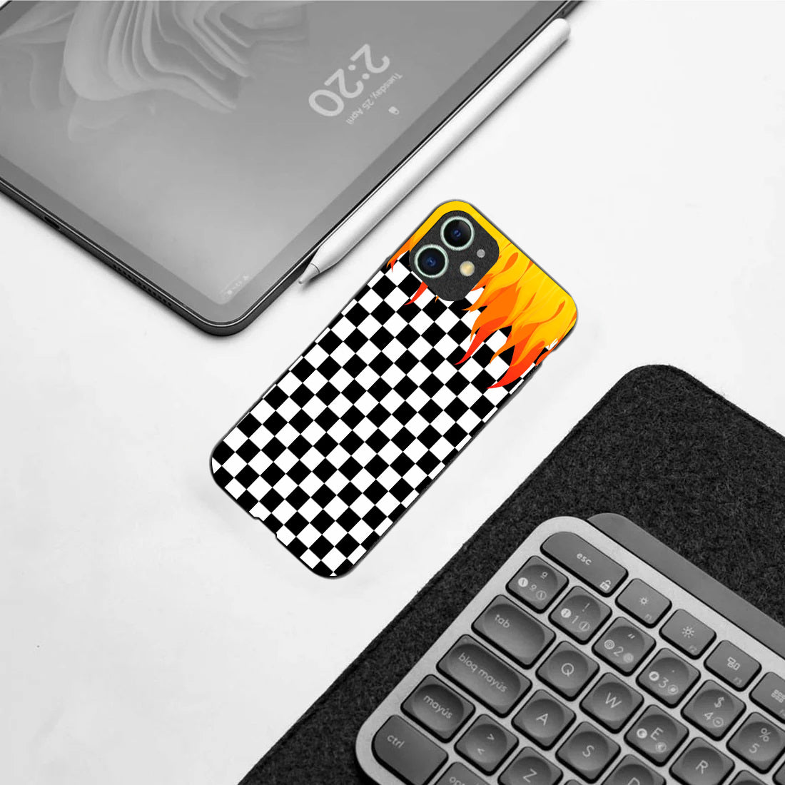 Y2k Fire And Pattern Flames pattern phone case for iphone 11| Glass case