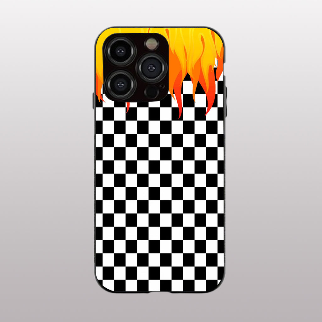 Y2k Fire And Pattern Flames phone case for iphone 12 pro max |Glass case