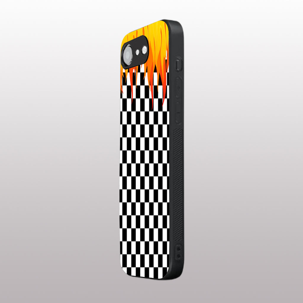 Y2k Fire And Pattern Flames pattern phone case for iphone 16E | Glass case