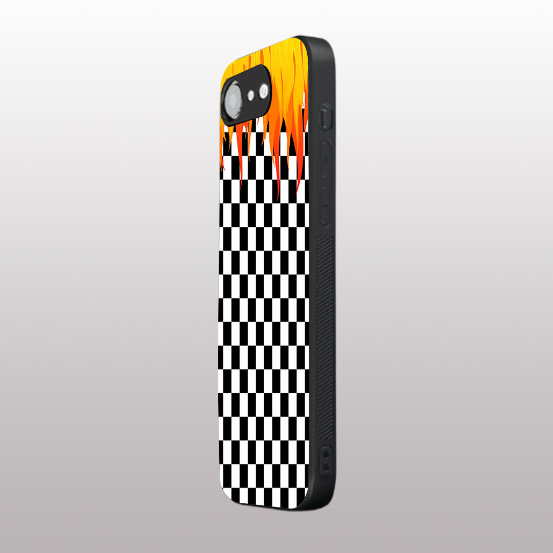 Y2k Fire And Pattern Flames pattern phone case for iphone 16E | Glass case
