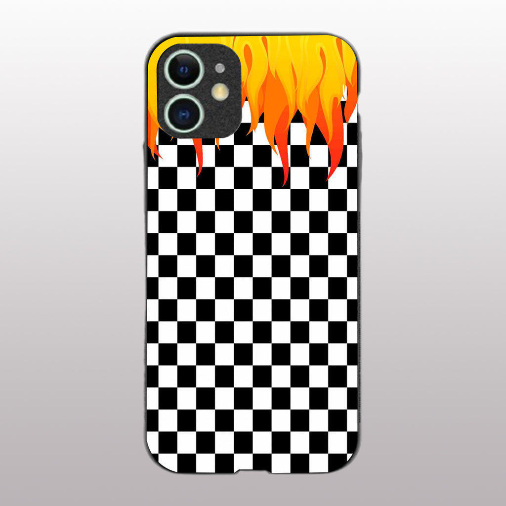 Y2k Fire And Pattern Flames pattern phone case for iphone 12 mini | Glass case
