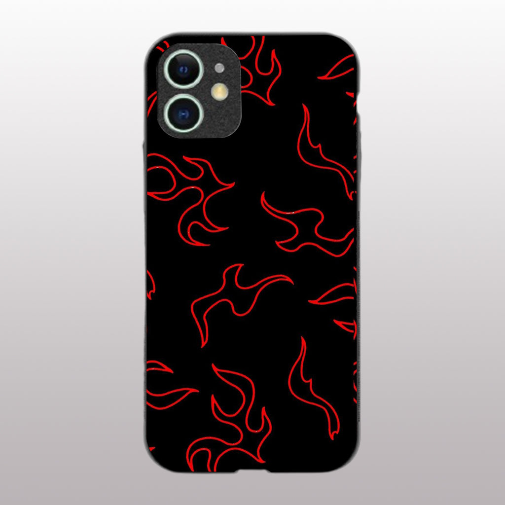 Y2k Lil Flames pattern phone case for iphone 11 | Glass case