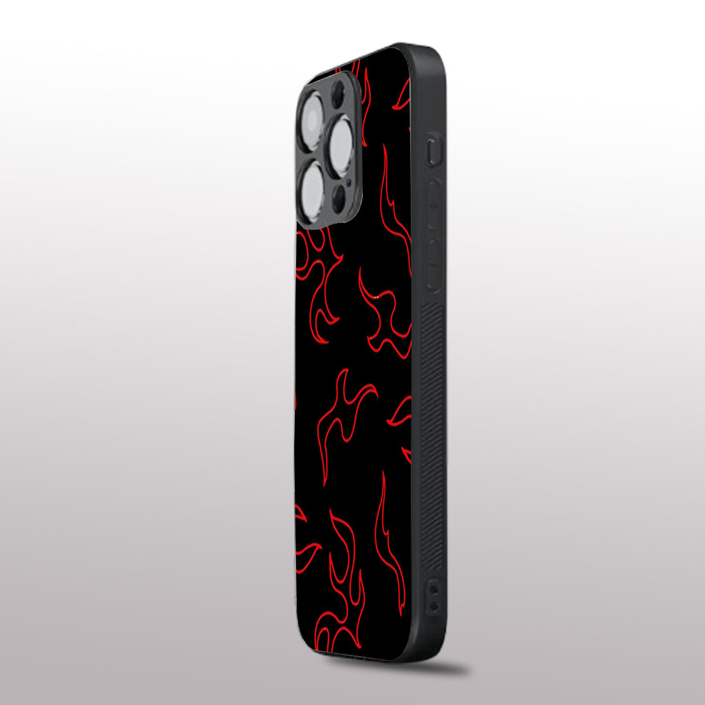 Y2k Lil Flames pattern phone case for iphone 12 pro | Glass case