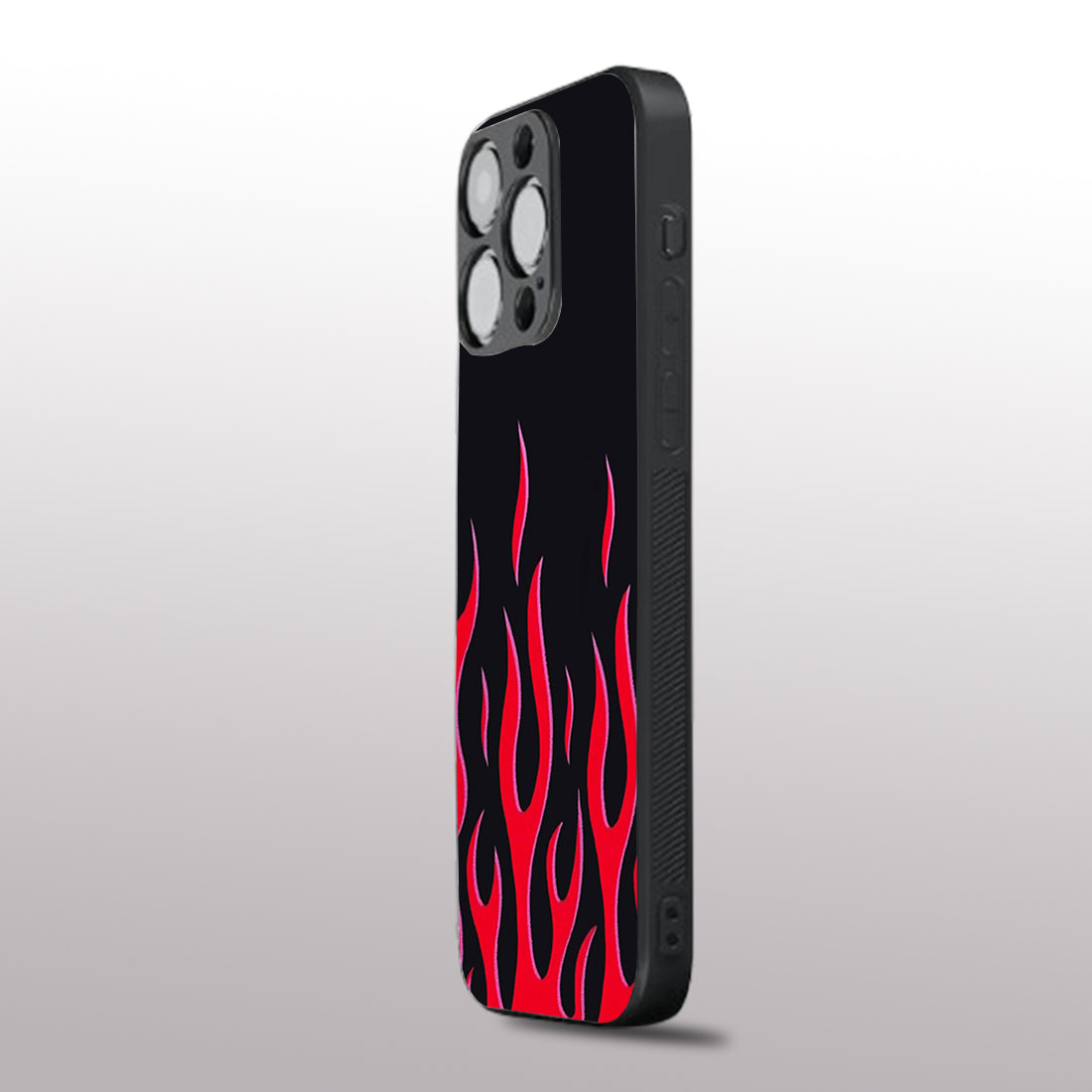 Y2k Red Flames pattern phone case for iphone 13 pro | Glass case