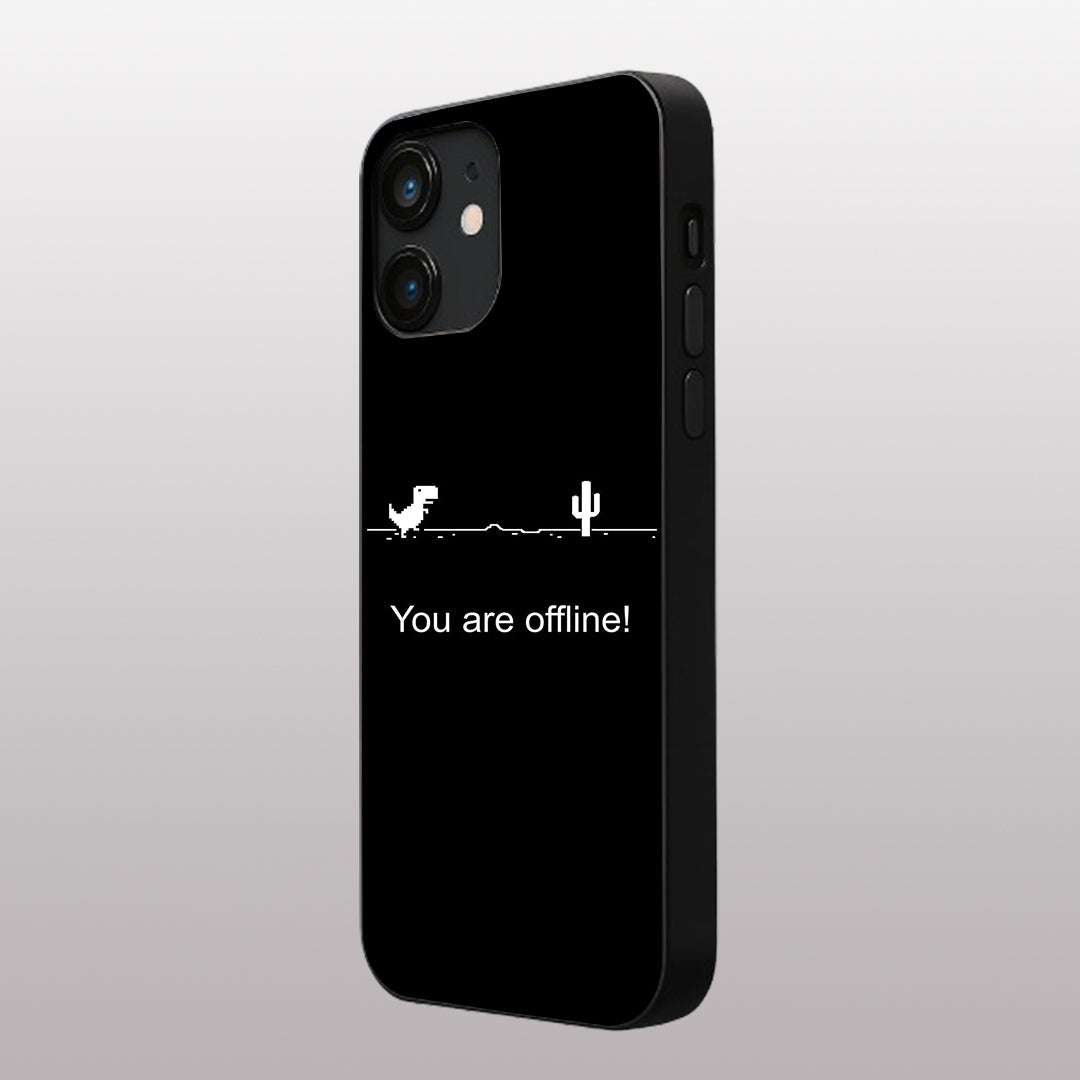 You Are Offline pattern phone case for iphone 12|Glass case