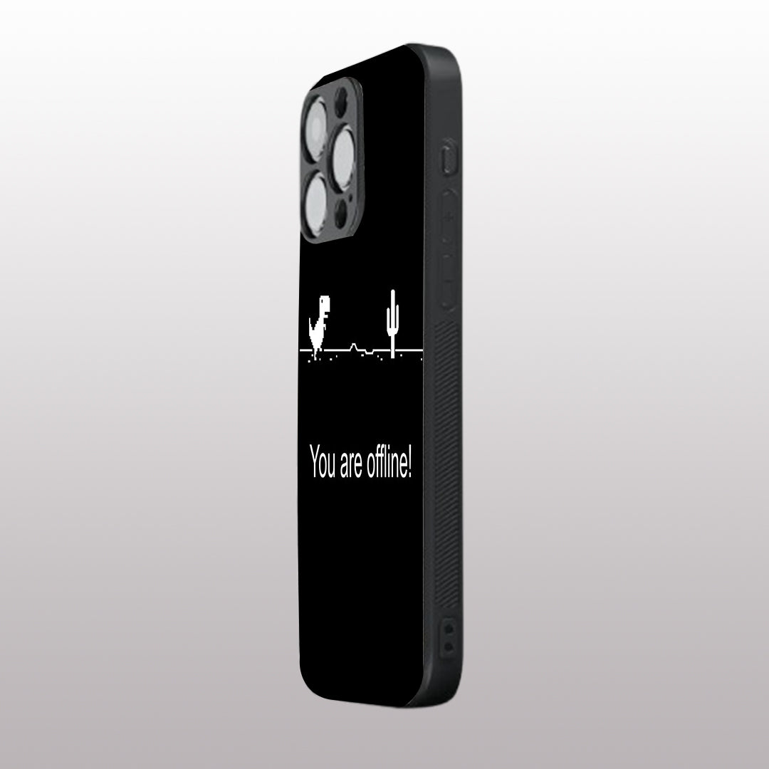 You Are Offline pattern phone case for iphone 15 pro | Glass case