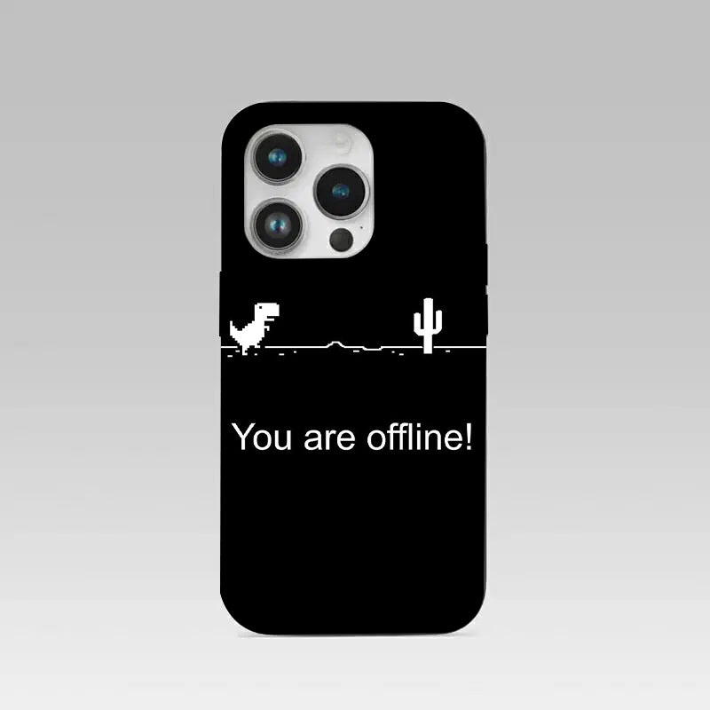 You Are Offline pattern phone case for iphone 16 pro | Glass case