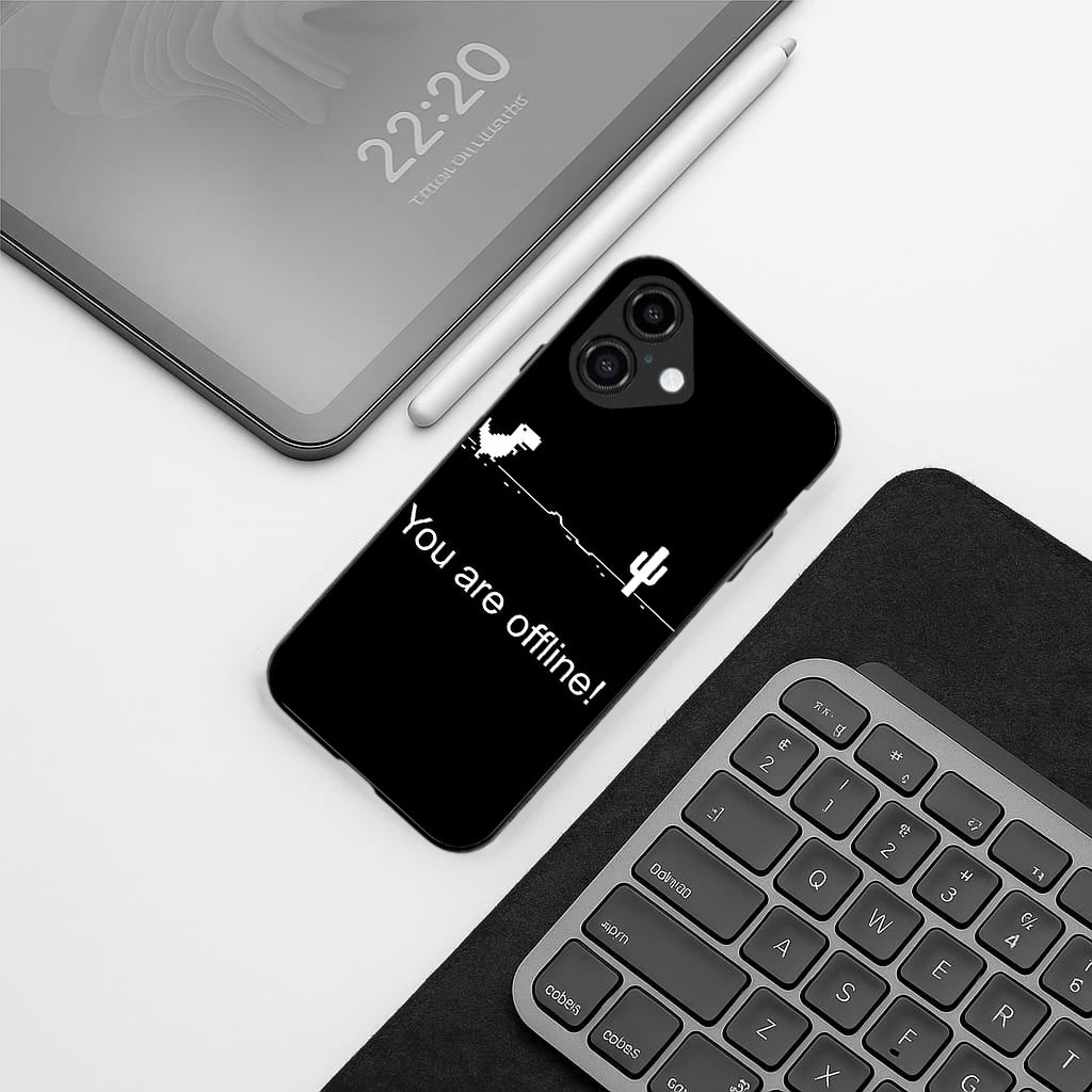 You Are Offline pattern phone case for iphone  16 plus | Glass case