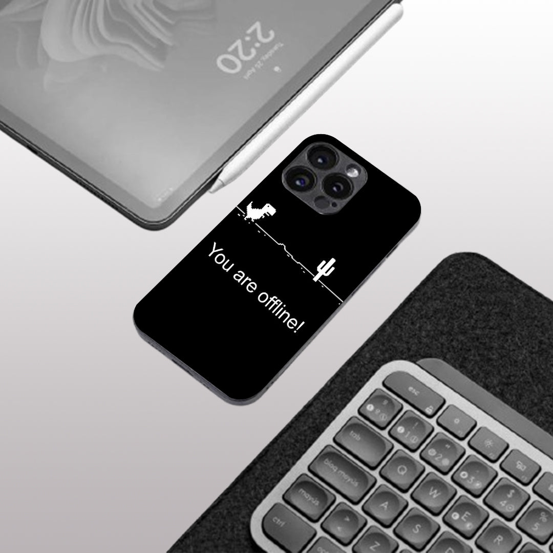 You Are Offline pattern phone case for iphone 13 pro max | Glass case