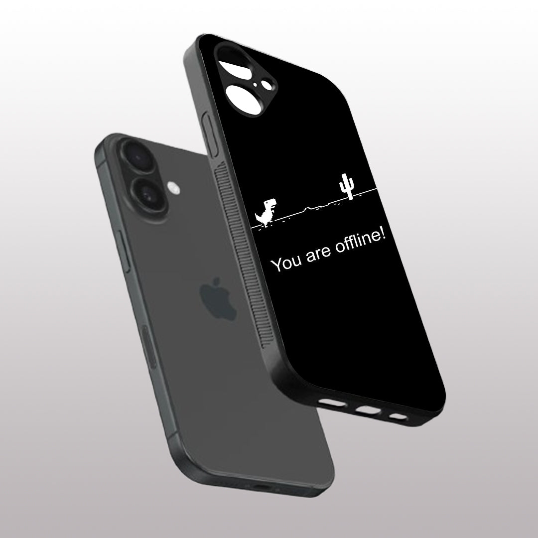 You Are Offline pattern phone case for iphone  16 plus | Glass case