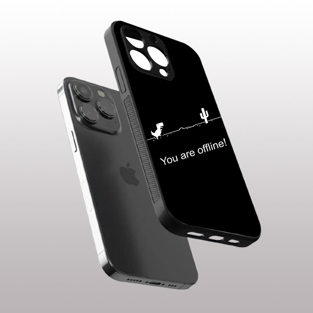 You Are Offline pattern phone case for iphone 15 pro | Glass case