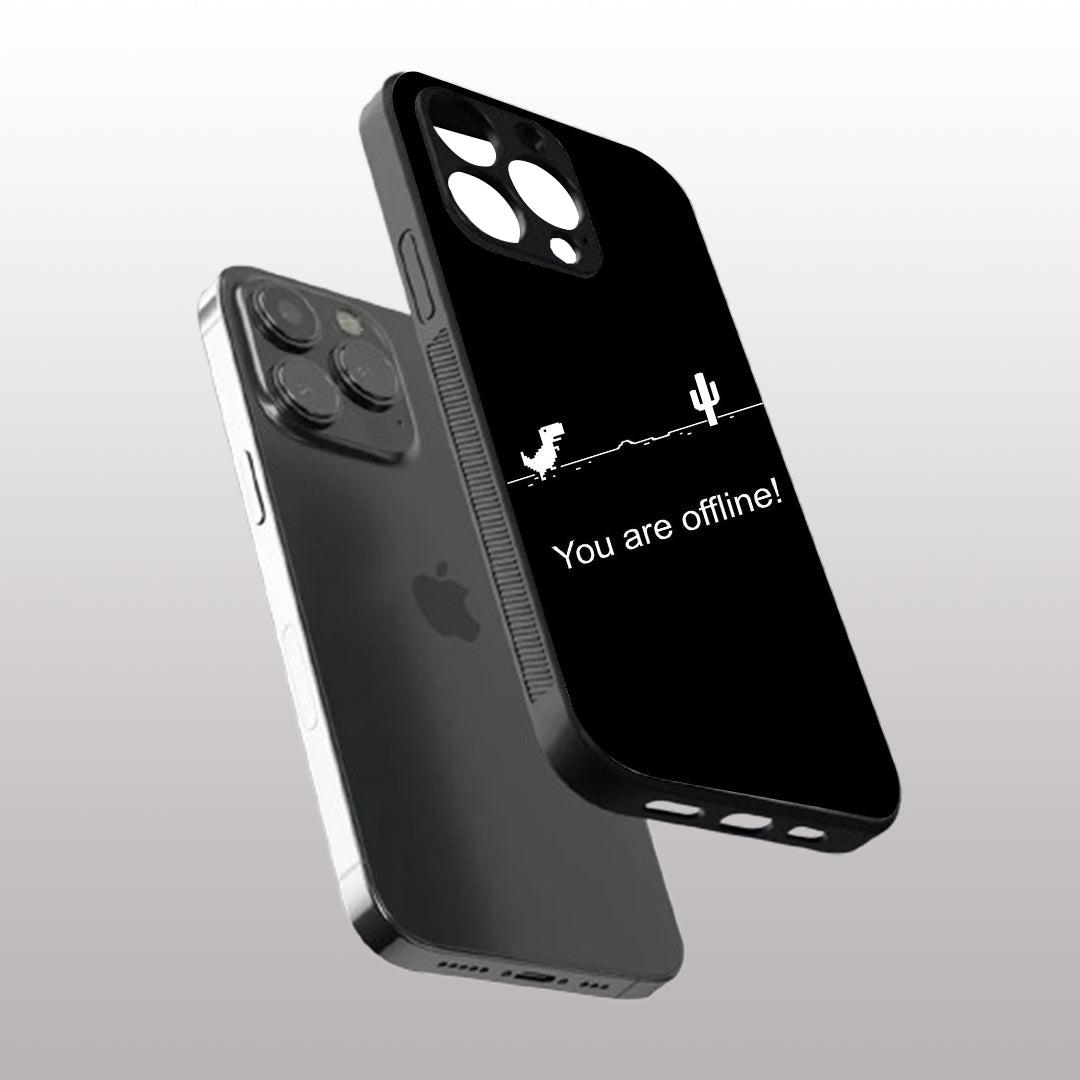 You Are Offline pattern phone case for iphone 15 pro max | Glass case