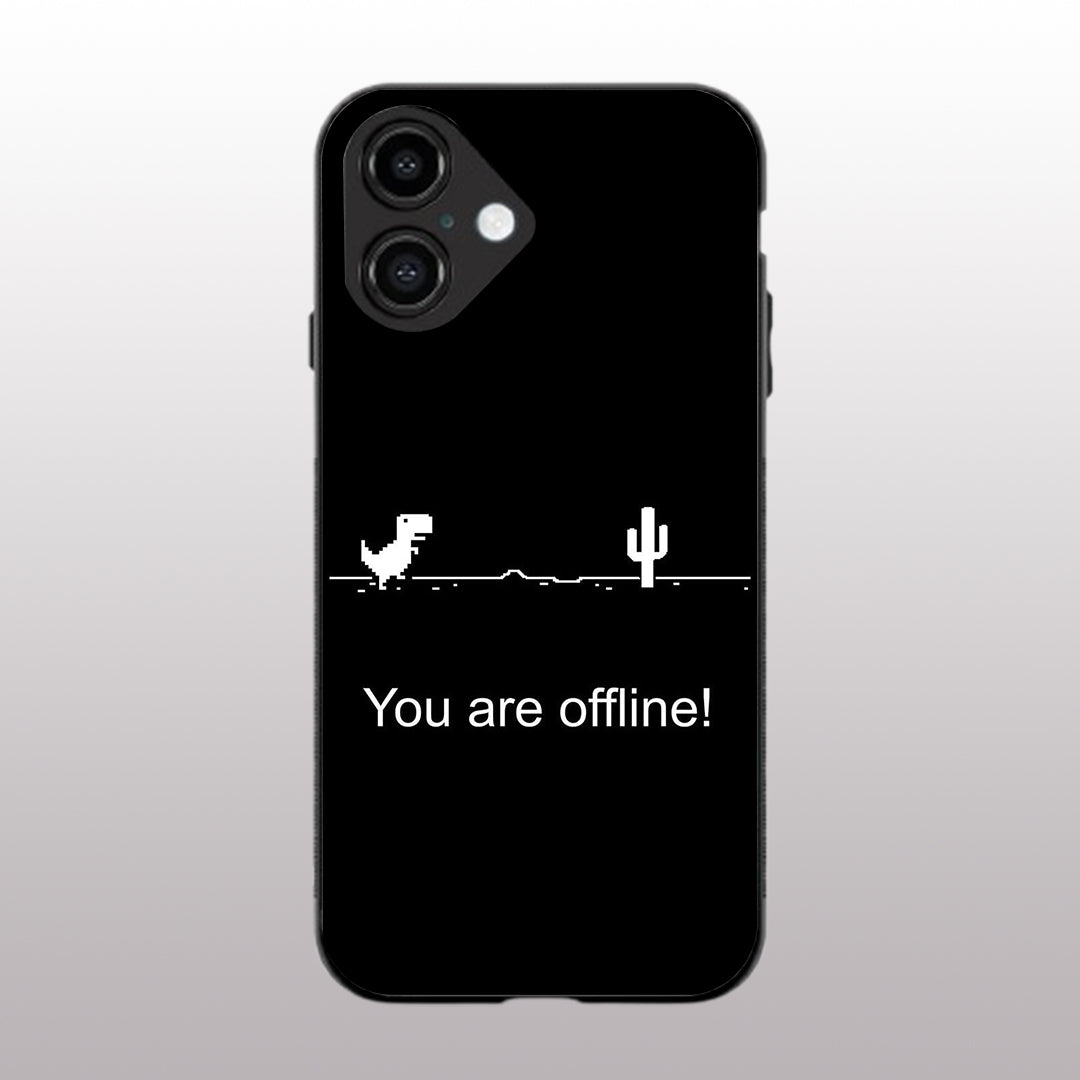 You Are Offline pattern phone case for iphone  16 plus | Glass case