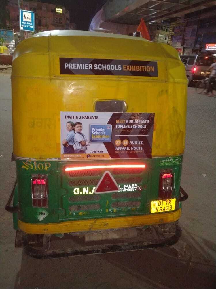 Auto Rickshaw Sticker Advertising in Delhi